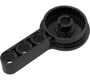 LEGO Black Technic Beam 3 with Female Click Rotation Joint (44225 / 65765)