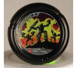 LEGO Black Technic Bionicle Weapon Throwing Disc with fire (32171)
