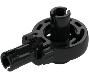 LEGO Black Technic Click Rotation Bushing with Two Pins (47455)