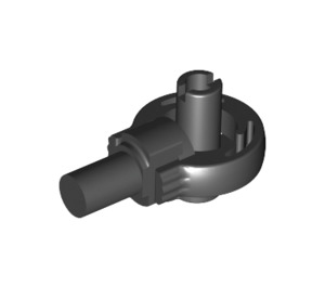 LEGO Black Technic Click Rotation Bushing with Two Pins (47455)