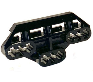 LEGO Zwart Technic Connector Blokje 3 x 6 met Six As Gaten en Groove (32307)