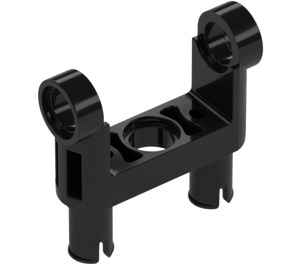 LEGO Schwarz Technic Verbinder Toggle Joint Glatt Doppelt mit 2 Pins (48496 / 65746)