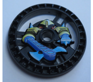 LEGO Zwart Technic Disk 5 x 5 met Axer (32361)