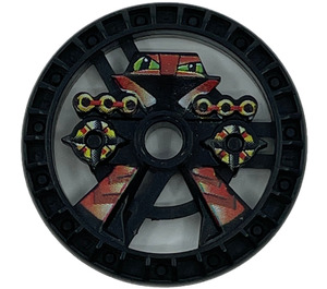 LEGO Black Technic Disk 5 x 5 with Blazooka (32303)