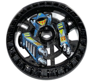 LEGO Zwart Technic Disk 5 x 5 met Krab (32359)