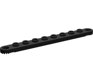 LEGO Black Technic Plate 1 x 10 with Holes (2719)