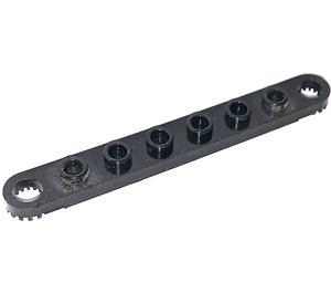 LEGO Black Technic Plate 1 x 8 with Holes (4442)