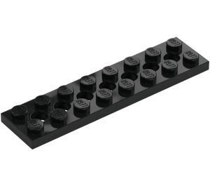 LEGO Svart Technic Platta 2 x 8 med Hål (3738)