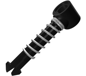 LEGO Black Technic Shock Absorber 6.5L, Piston Rod with Spring (Obsolete)