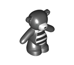 LEGO Black Teddy Bear with Black and White Stripes (18328 / 98382)