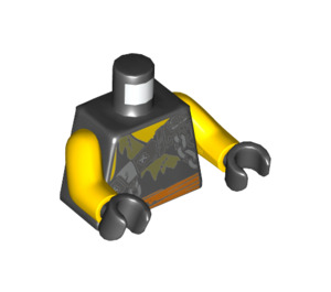 LEGO Svart Teen Wu med Svart Utstyrsel Minifigur Kropp (973 / 76382)