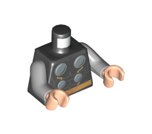 LEGO Black Thor without Beard Minifig Torso (973 / 76382)