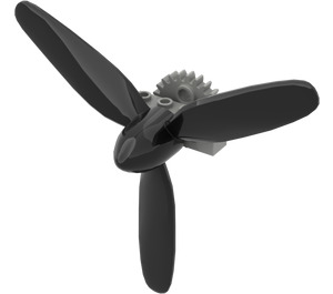 LEGO Black Three Blade Propellor with 24 Tooth Gear