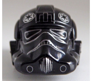 LEGO Black TIE Fighter Pilot Helmet with Interceptor Silver Markings (16386 / 87556)