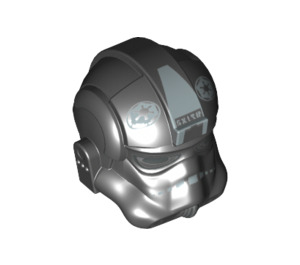 LEGO Black TIE Fighter Pilot Helmet with Tie Bomber Pilot Pattern (13363 / 87556)