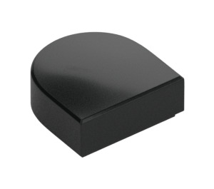 LEGO Black Tile 1 x 1 Half Oval (24246 / 35399)