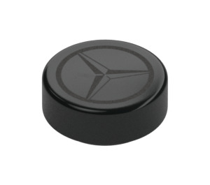 LEGO Black Tile 1 x 1 Round with Mercedes Logo (35380)