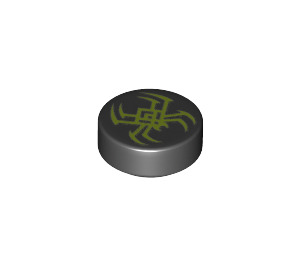 LEGO Black Tile 1 x 1 Round with spider (35380 / 76836)