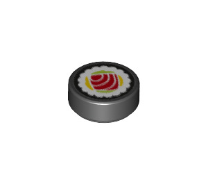 LEGO Black Tile 1 x 1 Round with Sushi (34610 / 98138)