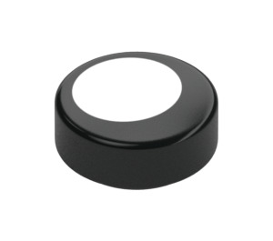 LEGO Black Tile 1 x 1 Round with White Circle (32732 / 98138)