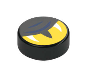 LEGO Noir Tuile 1 x 1 Rond avec Jaune Œil (35380 / 102981)