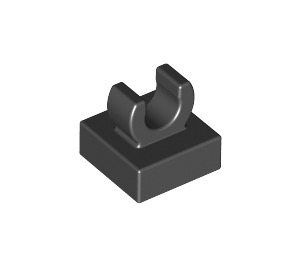 LEGO Black Tile 1 x 1 with Clip (Raised "C") (15712 / 44842)