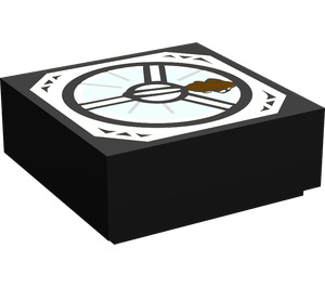 LEGO Black Tile 1 x 1 with Compass with Groove (3070 / 96357)