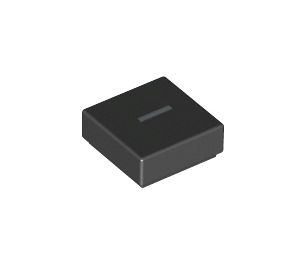 LEGO Black Tile 1 x 1 with Hyphen with Groove (11621 / 14877)
