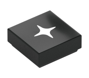 LEGO Black Tile 1 x 1 with Star with Groove (3070 / 104367)