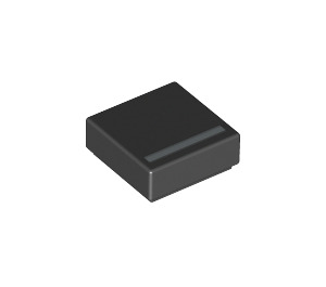 LEGO Black Tile 1 x 1 with Under-Score with Groove (11616 / 14866)