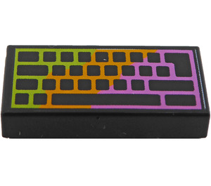 LEGO Черно Плочка 1 x 2 с Gamer Keyboard с Groove (3069 / 105599)