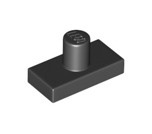 LEGO Black Tile 1 x 2 with Minifigure Neck Connector (24445)