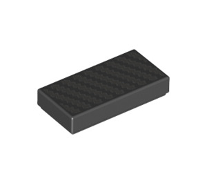 LEGO Noir Tuile 1 x 2 avec Argent Diagonal Lines avec rainure (3069 / 68207)