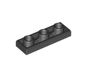 LEGO Black Tile 1 x 3 Inverted with Hole (35459)