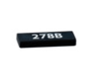 LEGO Negro Plana 1 x 3 con '278B' Pegatina (63864)