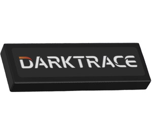 LEGO Zwart Tegel 1 x 3 met ‘DARKTRACE’ Sticker (63864)