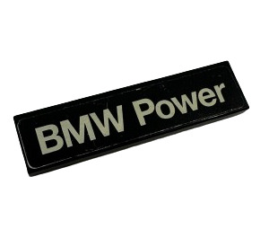 LEGO Zwart Tegel 1 x 4 met 'BMW Power' Sticker (2431)