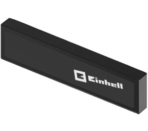 LEGO Black Tile 1 x 4 with ‘Einhell’ (Right) Sticker (2431)