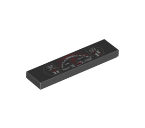 LEGO Black Tile 1 x 4 with speedometer (2431 / 72257)