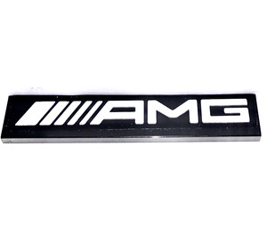LEGO Noir Tuile 1 x 6 avec 'AMG' logo Autocollant (6636)