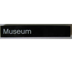 LEGO Black Tile 1 x 6 with "Museum" (6636)