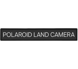 LEGO Black Tile 1 x 6 with 'Polaroid Land Camera' Sticker (6636)