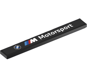 LEGO Noir Tuile 1 x 8 avec BMW et M-Sport Logos et ‘Motorsport’ Autocollant (4162)