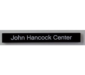 LEGO Black Tile 1 x 8 with "John Hancock Center" (4162 / 85865)
