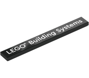 LEGO Negro Plana 1 x 8 con “LEGO Building Systems” (4162 / 106614)