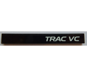 LEGO Schwarz Fliese 1 x 8 mit 'TRAC VC' auf the Recht Seite Aufkleber (4162)