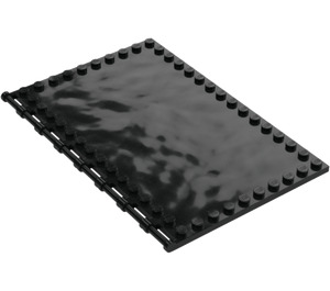 LEGO Schwarz Fliese 10 x 16 mit Noppen auf Edges (69934)