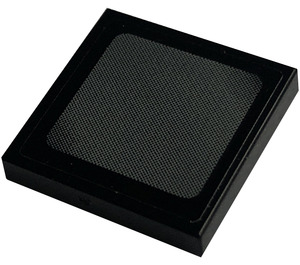 LEGO Black Tile 2 x 2 with Square Sticker with Groove (3068)