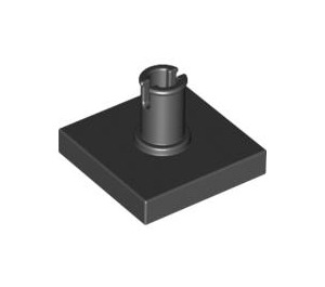 LEGO Zwart Tegel 2 x 2 met Verticaal Pin (2460 / 49153)