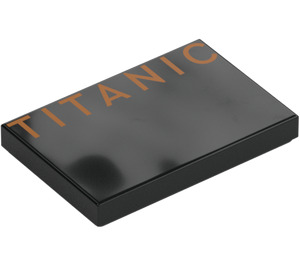 LEGO Black Tile 2 x 3 with TITANIC (26603 / 79424)